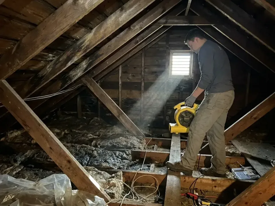 attic-water-damage-drying-proc-007 — frequently asked questions, Emergency Water Extraction & 24/7 Flood Response in Bridge…